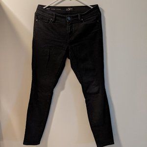 LOFT Size 6 Skinny Black Jeans